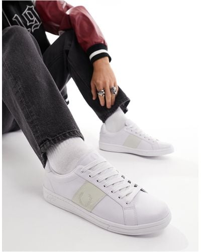 Fred Perry Leather Logo Sneakers - White
