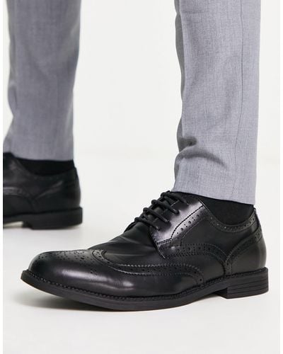 Truffle Collection Formal Lace Up Brogues - Black