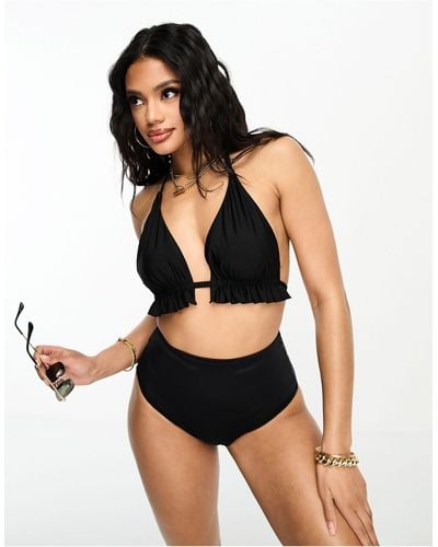 ASOS Maya Mix And Match High Waist Bikini Bottom - Black