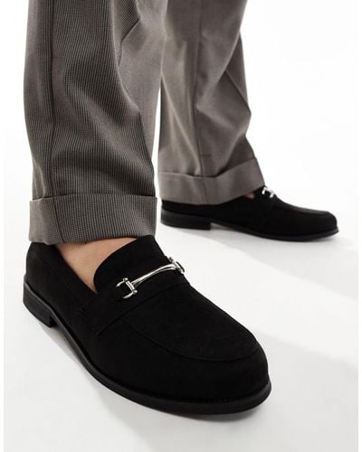 Truffle Collection Snaffle Trim Loafers - Black