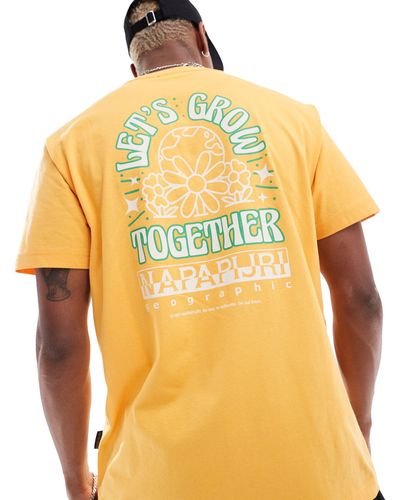 Napapijri Boyd Backprint Graphic T-shirt - Yellow