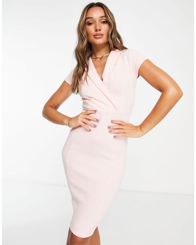 Closet Bodycon Collar Dress - Pink