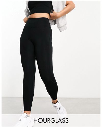 ASOS 4505 Tall icon run tie waist leggings with pocket in gray