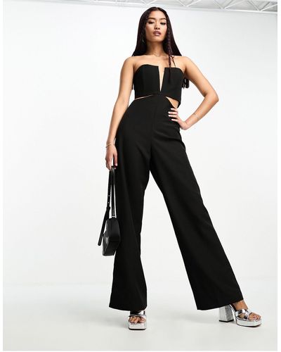 Bardot Bandeau-jumpsuit - Zwart