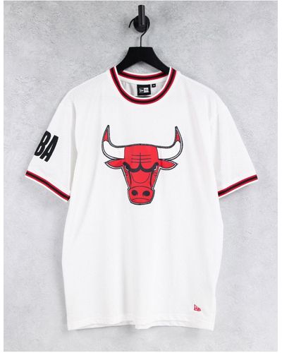 KTZ Nba Chicago Bulls Oversized Mesh T-shirt - White