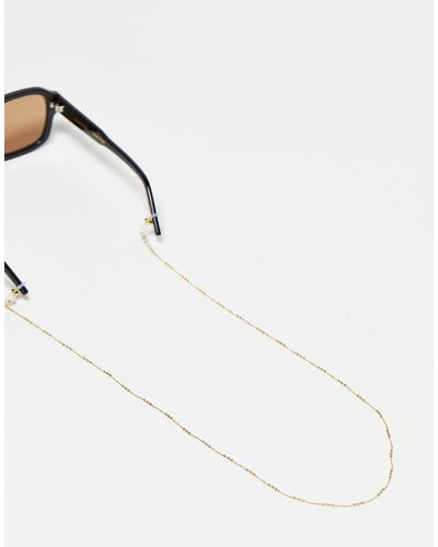 ASOS – sonnenbrillenkette aus em, wasserfestem edelstahl mit dreifachem kugel- und stäbchen-design - Natur