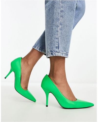 ASOS Patience Premium Leather Court Shoes - Green