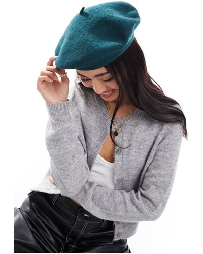 Monki Classic Beret Hat - Green