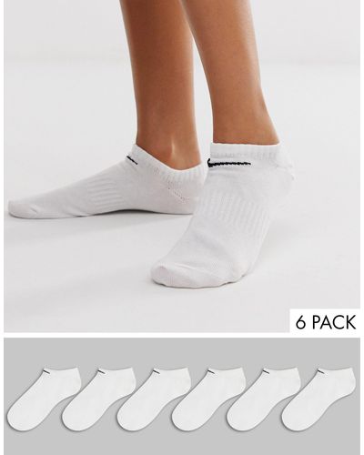 Nike Everyday lightweight - confezione da 6 paia di fantasmini bianchi leggeri - Grigio