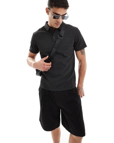 ASOS Short Sleeve Polo - Black