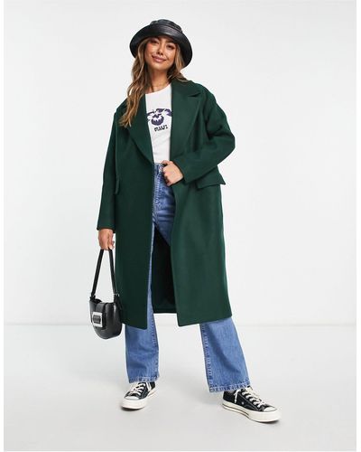 EVER NEW Formal Cocoon Coat - Green