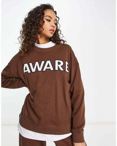 Vero Moda Aware Logo Sweatshirt - Brown