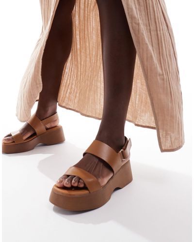 ALDO Thilda Chunky Slingback Sandals - Brown