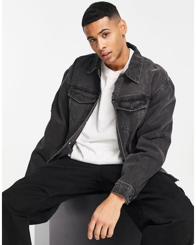 New Look Oversized Denim Jacket - Black
