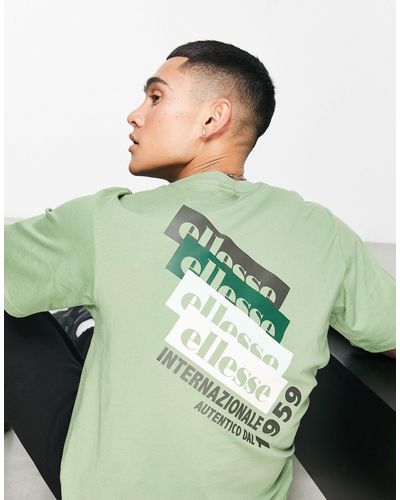 Ellesse Camiseta con estampado repetido en la espalda faharo - Verde