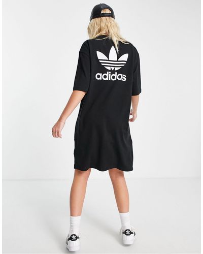 adidas Originals Adicolour - T-shirtjurk Met Print Op - Zwart