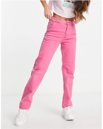 JJXX Seoul - Jeans Met Halfhoge Taille En Rechte Pijpen - Roze
