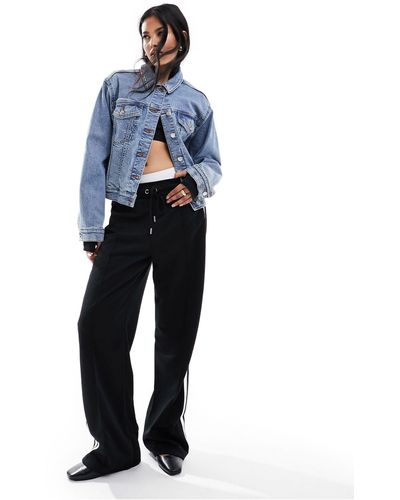 ASOS Giacca di jeans stile western lavaggio medio - Blu