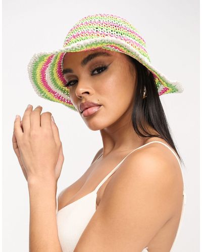 South Beach Straw Bucket Hat - Multicolour