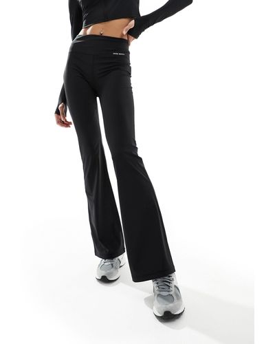 Miss Sixty Logo Flared Yoga Trousers - Black