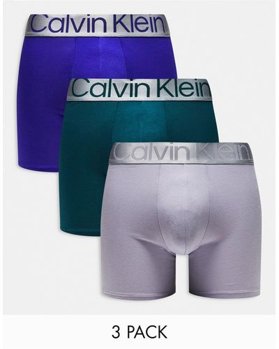 Calvin Klein Steel – 3er-pack eng geschnittene boxershorts - Mehrfarbig