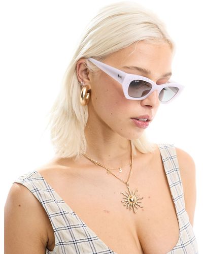 Ray-Ban Zena - occhiali da sole cat-eye bianchi - Neutro