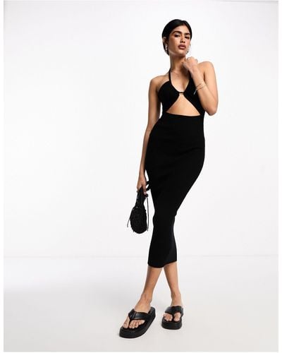AllSaints Toni Cut Out Midi Dress - Black