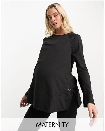 PUMA Maternity Training Long Sleeve Top - Black
