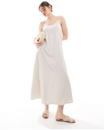 Vero Moda Premium Strappy Maxi Dress - White