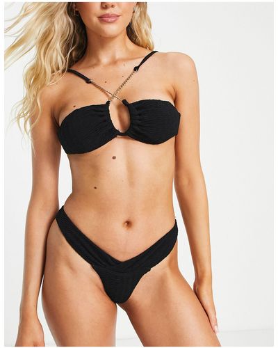 River Island – trägerloses bikinioberteil - Schwarz