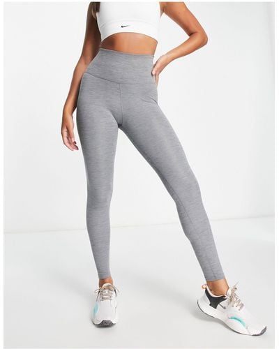 Nike – one dri-fit – formende leggings mit hohem bund - Grau