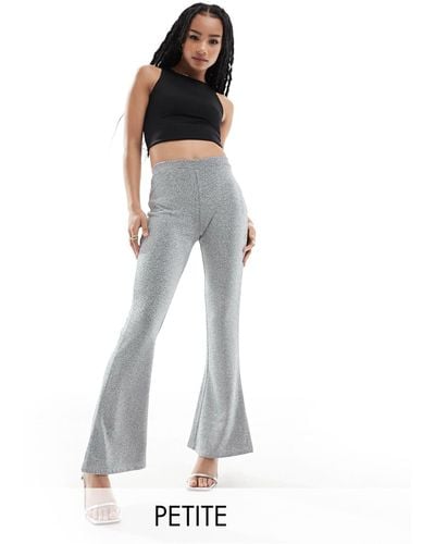 Vila Flare Glitter Pants - White