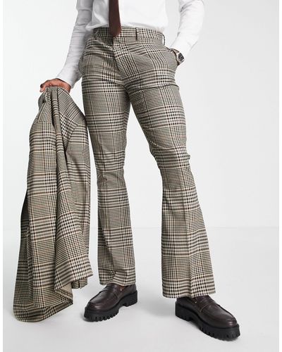 ASOS Skinny Flare Suit Pants - Brown