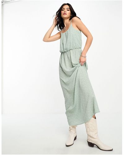 ONLY Ruched Out Maxi Dress - Green