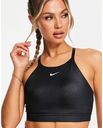 Nike Indy - reggiseno sportivo a supporto leggero lucido - Nero