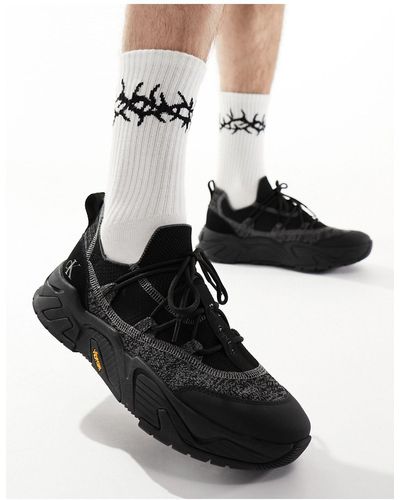 Calvin Klein Chunky Vibram Sock Trainers - Black