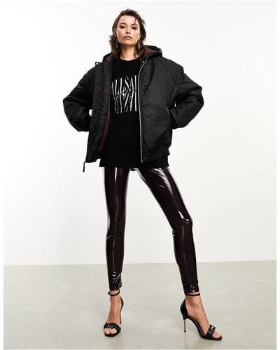 AllSaints X Asos Exclusive Cora High Shine leggings - Black