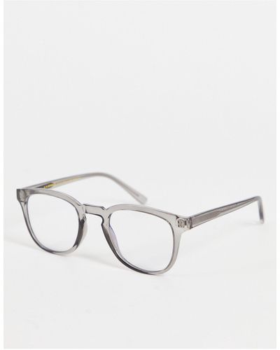A.Kjærbede Bate - occhiali con lenti per luce blu grigi trasparenti - Bianco