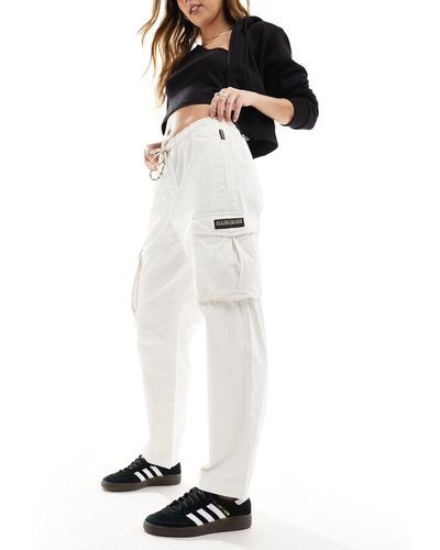 Napapijri Faber Cargo Tapered Trousers - White