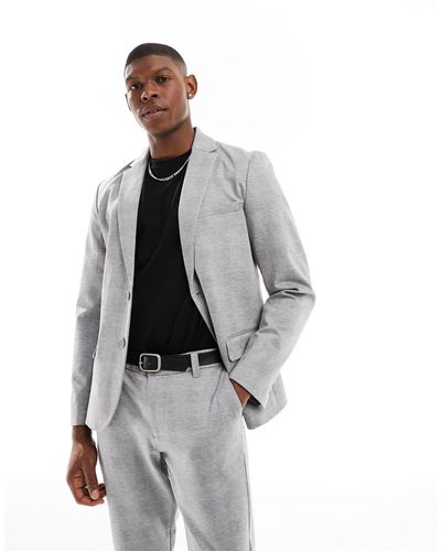 Only & Sons Slim Fit Suit Jacket - Grey
