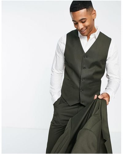 ASOS Slim Suit Waistcoat - Green
