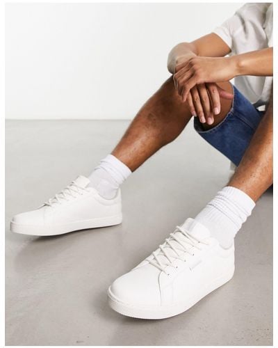 Jack & Jones Clean Faux Leather Sneaker - White