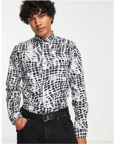 Twisted Tailor Fense - Overhemd Met Reverskraag - Meerkleurig