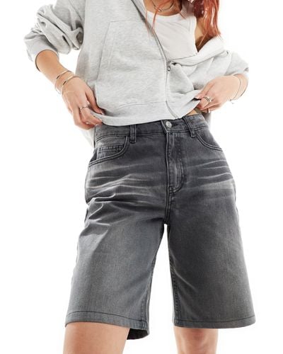 Reclaimed (vintage) – jeans-jorts - Grau