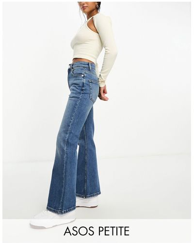 ASOS Petite - jeans a zampa medio - Blu