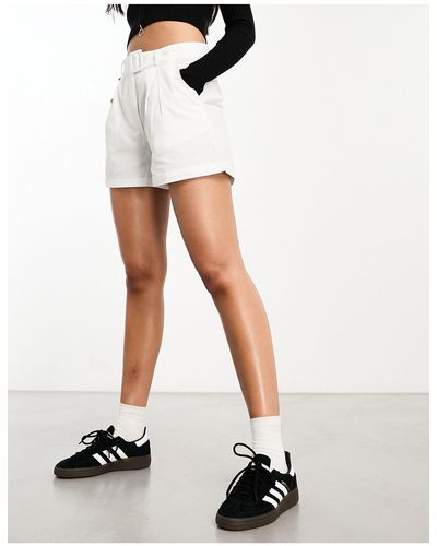 French Connection Belted Linen Shorts - Black