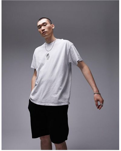 TOPMAN – oversize-t-shirt - Grau