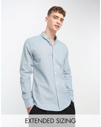 ASOS Slim-fit Oxford Overhemd - Blauw