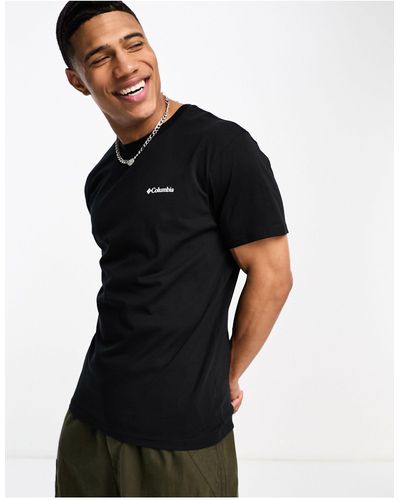 Columbia T-shirt basic nera con logo - Nero