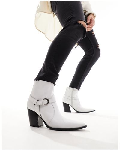 ASOS Heeled Boots - White